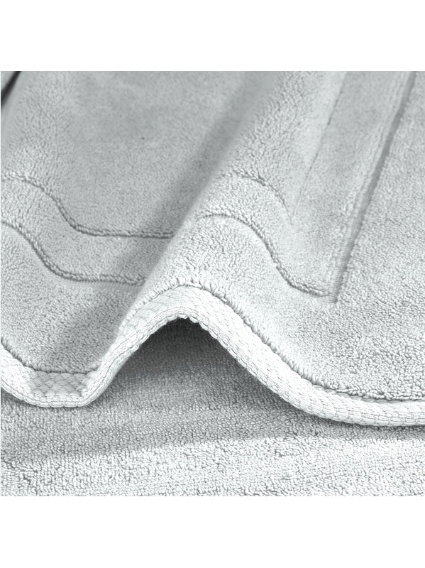 Tapis de bain Elea Nuage 50x80 cm gris en coton absorbant
