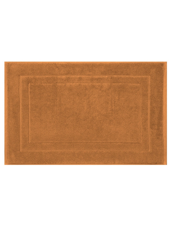 Tapis de bain Elea rouille 50x80 cm en coton avec finition ourlet