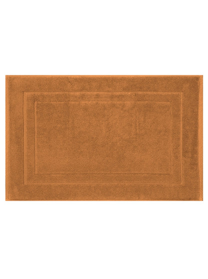 Tapis de bain Elea rouille 50x80 cm en coton avec finition ourlet