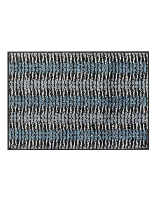 TAPIS DECOR ACCORDEON BLEU