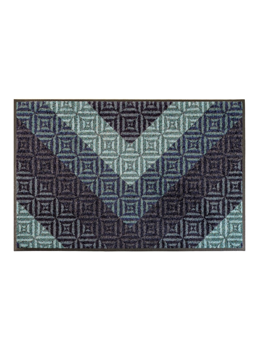 TAPIS DECOR CHEVRONS BLEU