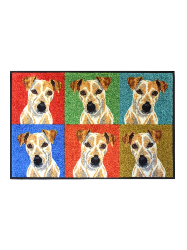 TAPIS DECOR CHIENS POP ART MULTICOLORE