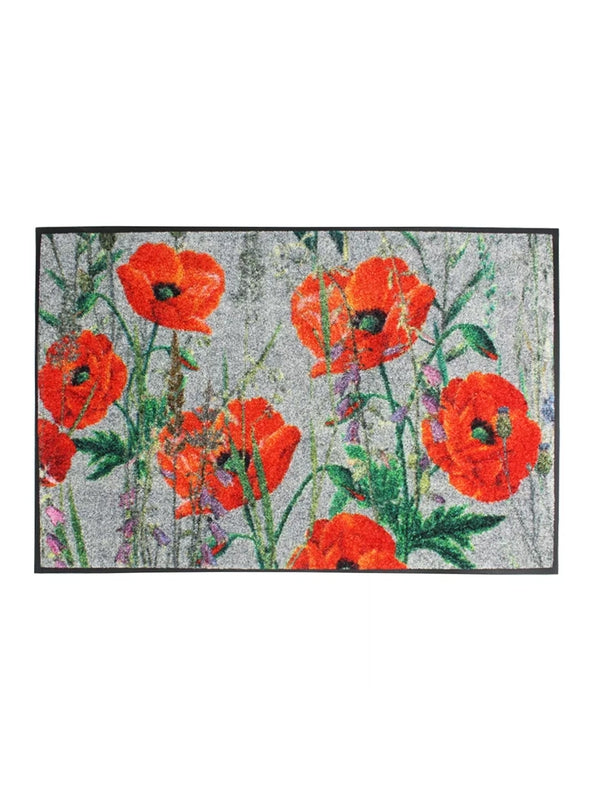 TAPIS DECOR 50x75 COQUELICOTS ROUGE