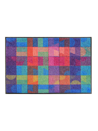 TAPIS DECOR GEO BLUE
