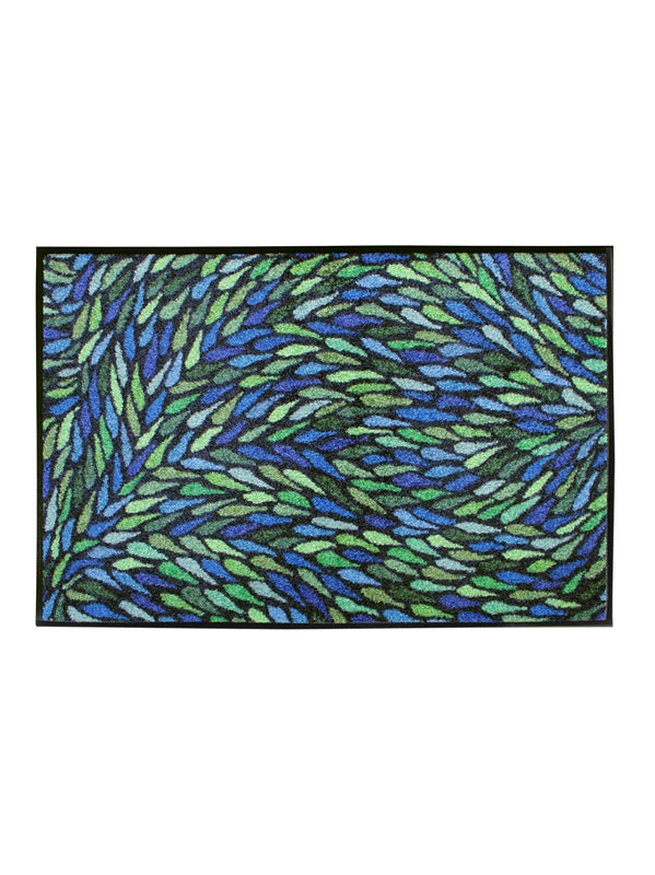 Tapis Decor Gouttes Bleu 75X120 - Garnier Thiebaut