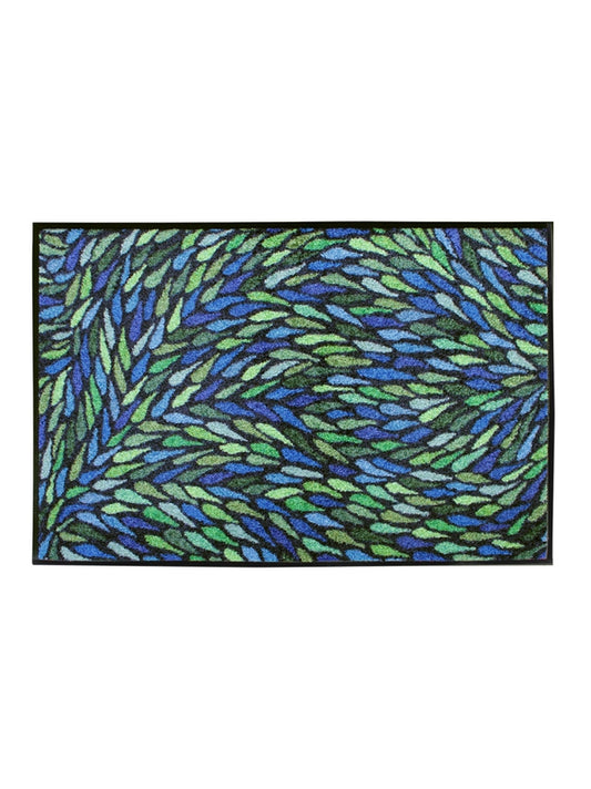 Tapis Decor Gouttes Bleu 75X120 - Garnier Thiebaut