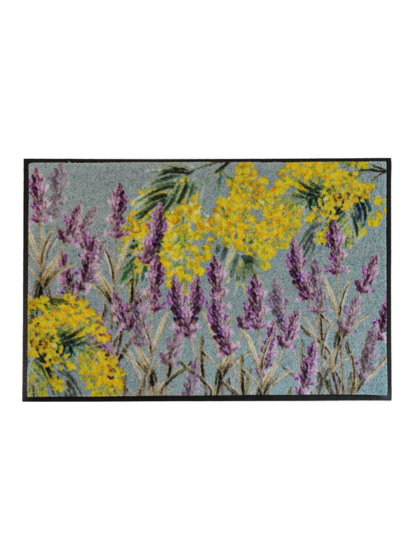 TAPIS DECOR LAVANDE ET MIMOSAS MAUVE