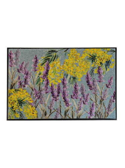 TAPIS DECOR LAVANDE ET MIMOSAS MAUVE