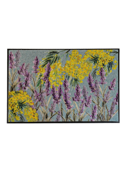 TAPIS DECOR LAVANDE ET MIMOSAS MAUVE