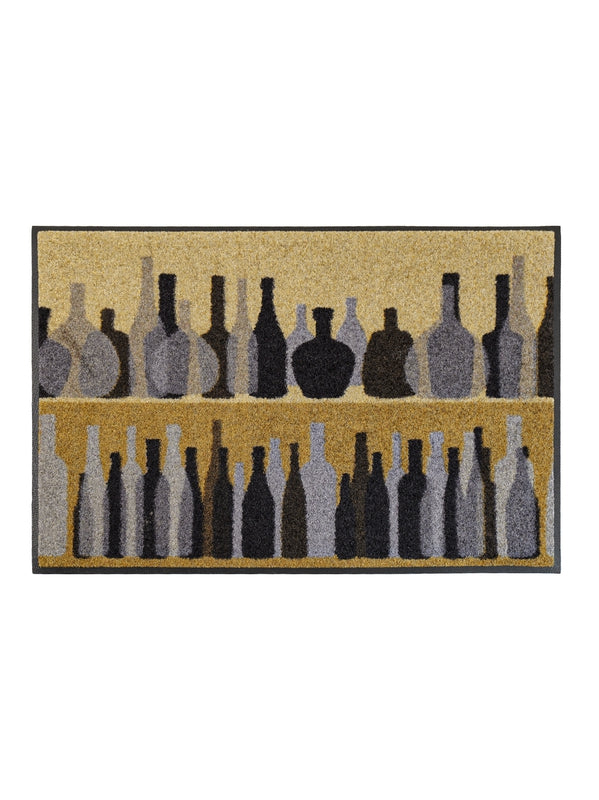 TAPIS DECOR LES BOUTEILLES OCRE