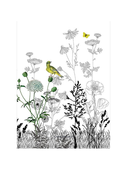 Torchon de cuisine Escapades Printemps multicolore 50x70 en coton et lin