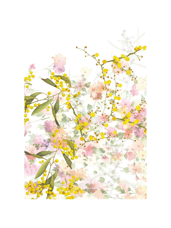 Torchon Mimosas Floraison 50x70 - Garnier-Thiebaut