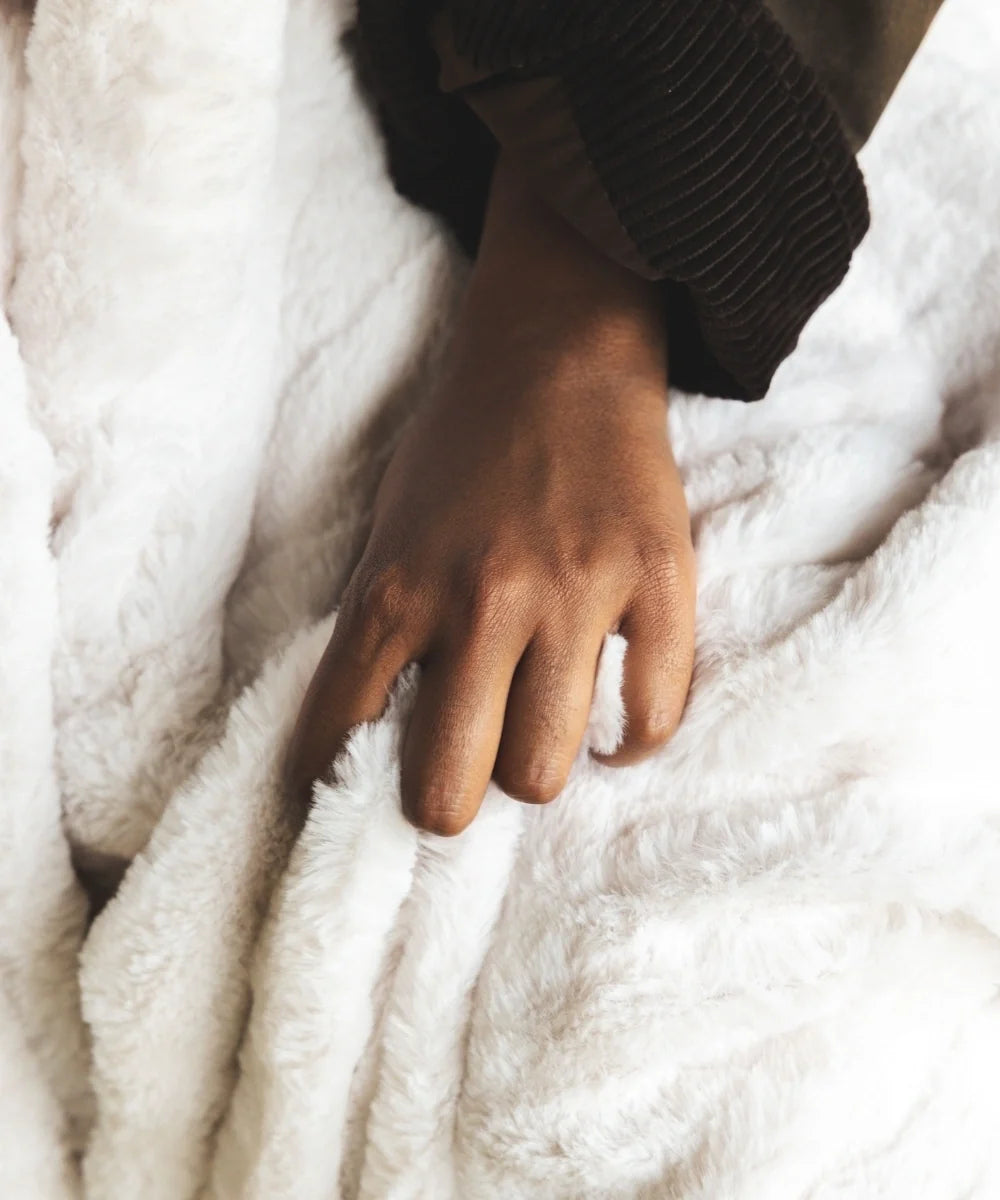 Plaid Ours Polaire Blanc zoom