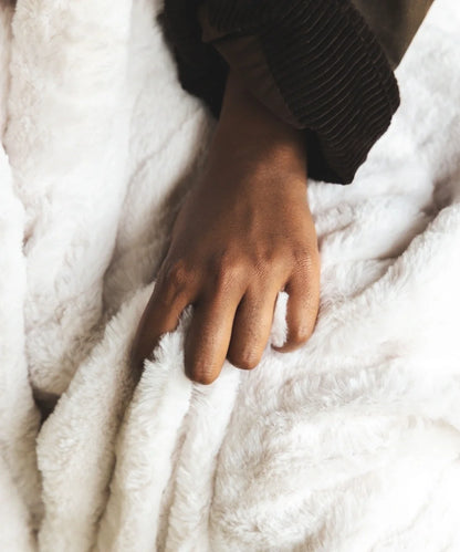 Plaid Ours Polaire Blanc zoom