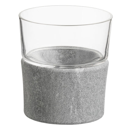Verre à whisky avec base en pierre Hukka Design