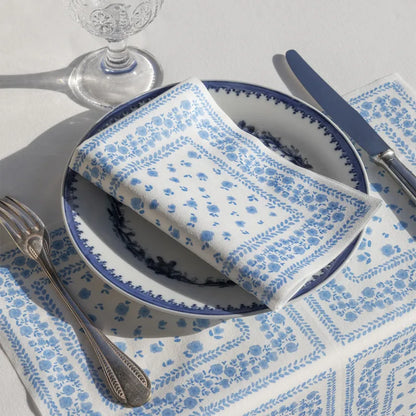Serviette en papier intissé 40x40cm Bandana bleu - Françoise Paviot