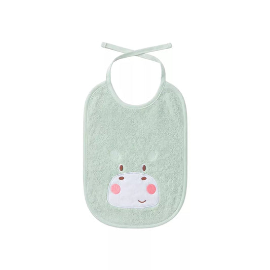 Bavoir Petit hippo vert d'eau - Garnier-Thiebaut