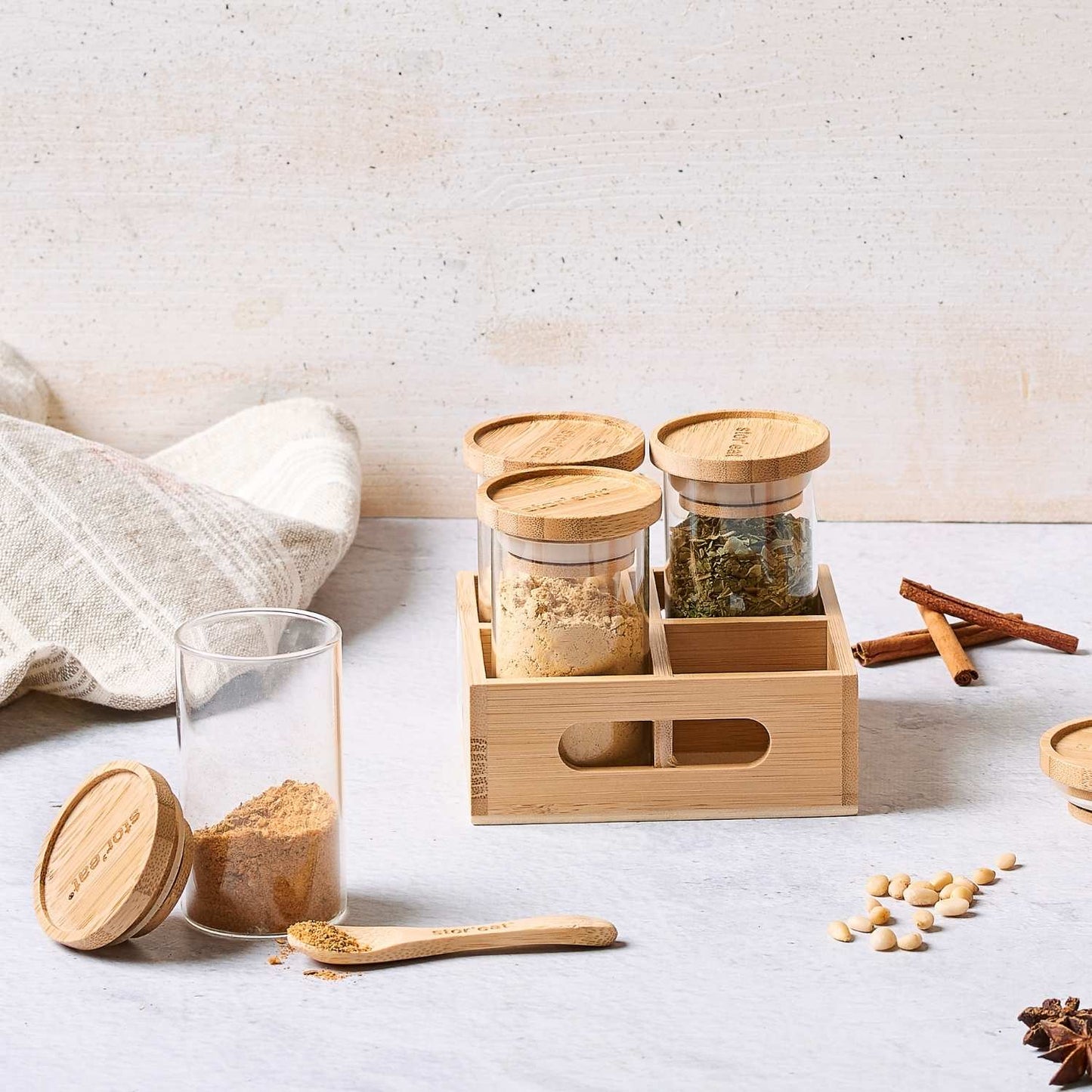 Set de 4 bocaux à épices - Stor'eat