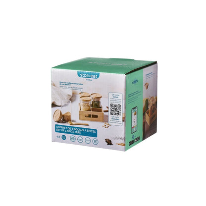 Set de 4 bocaux à épices - Stor'eat