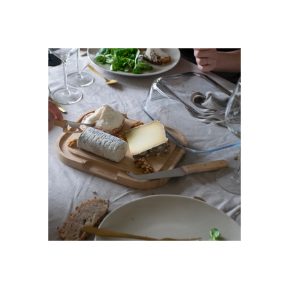 Boîte à Fromage en Verre et Bambou - Pebbly