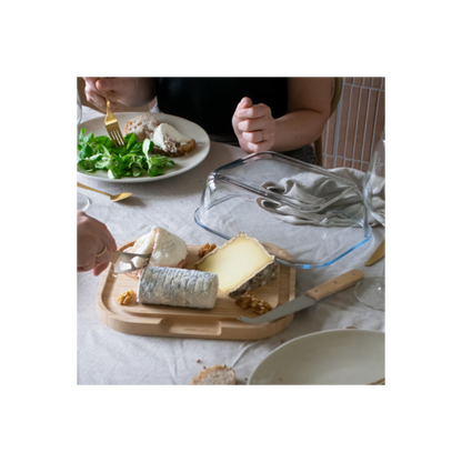 Boîte à Fromage en Verre et Bambou - Pebbly