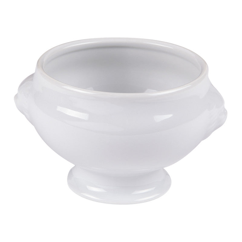 Bol tête de lion Girard en porcelaine blanche