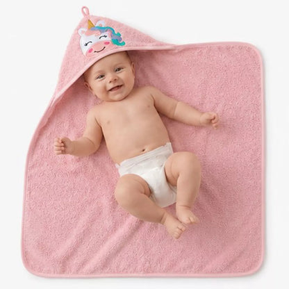 Cape de bain Petite licorne rose - Garnier-Thiebaut