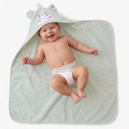 Cape de bain Petit hippo vert d'eau - Garnier-Thiebaut