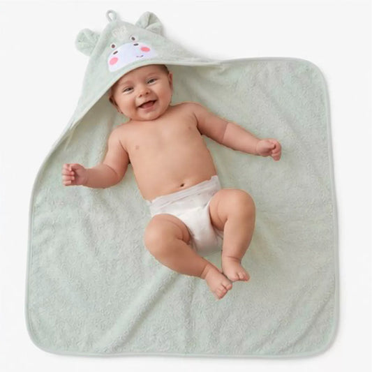 Cape de bain Petit hippo vert d'eau - Garnier-Thiebaut