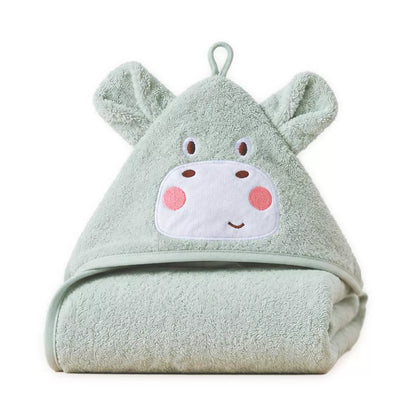 Cape de bain Petit hippo vert d'eau - Garnier-Thiebaut