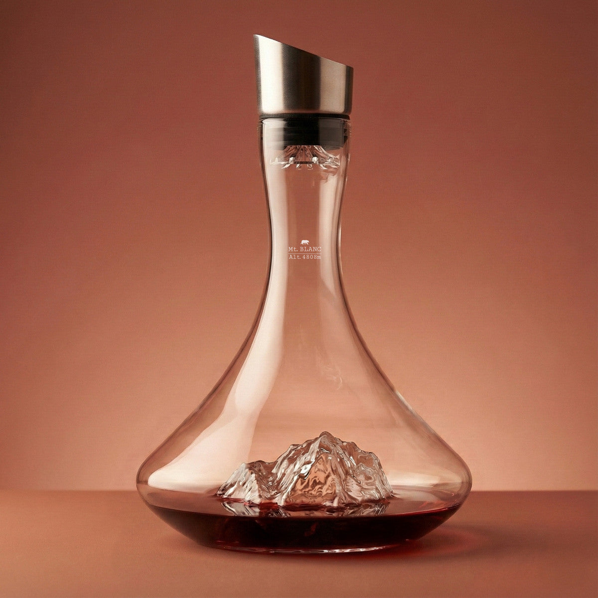 Carafe à décanter en verre au design Mont Blanc