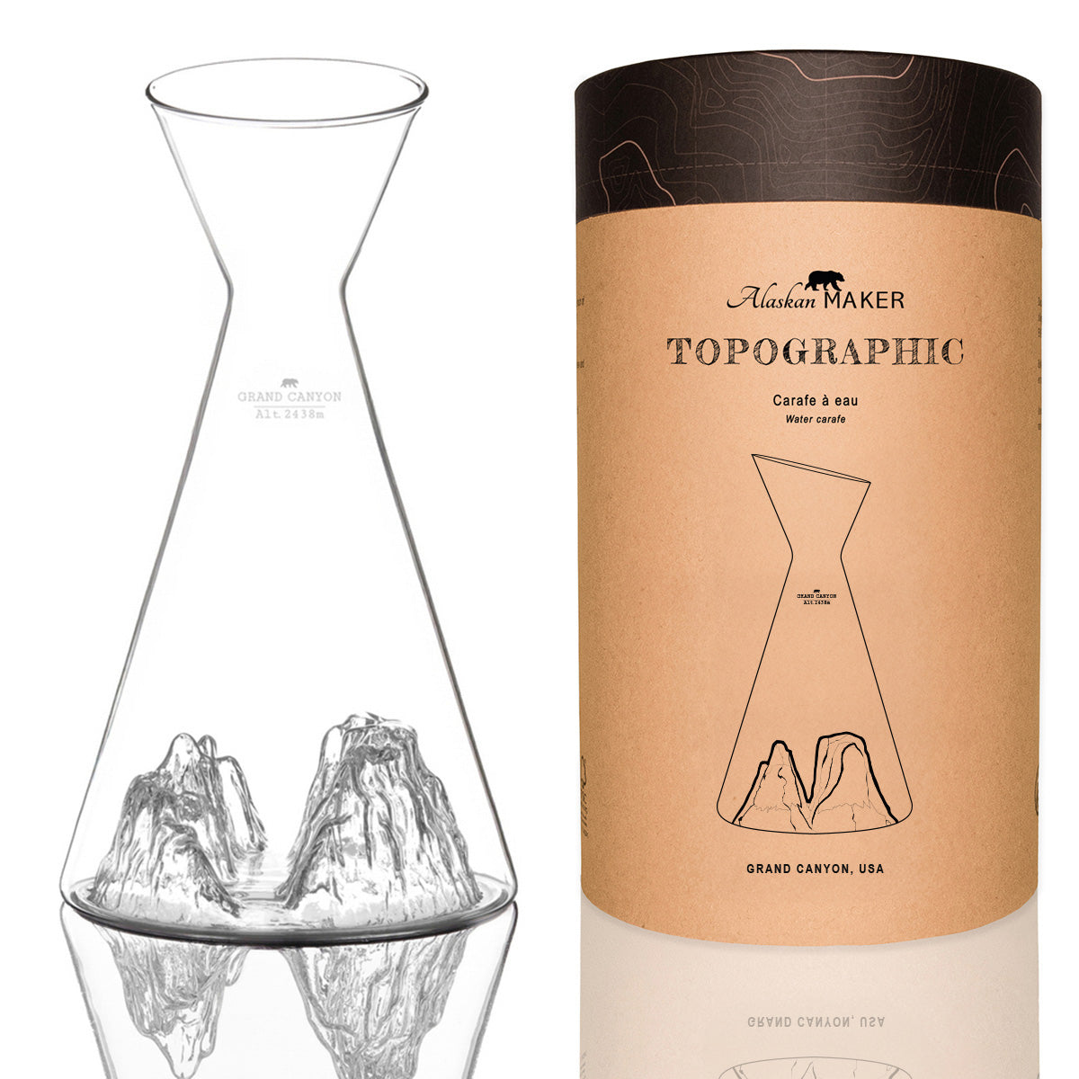 Carafe à eau Grand canyon TOPOGRAPHIC