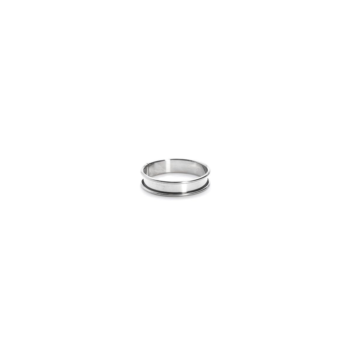 Cercle à tarte rond inox bord roulé H.2cm De Buyer - Acier inoxydable qualité ressort
