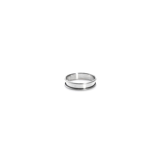 Cercle à tarte rond inox bord roulé H.2cm De Buyer - Acier inoxydable qualité ressort
