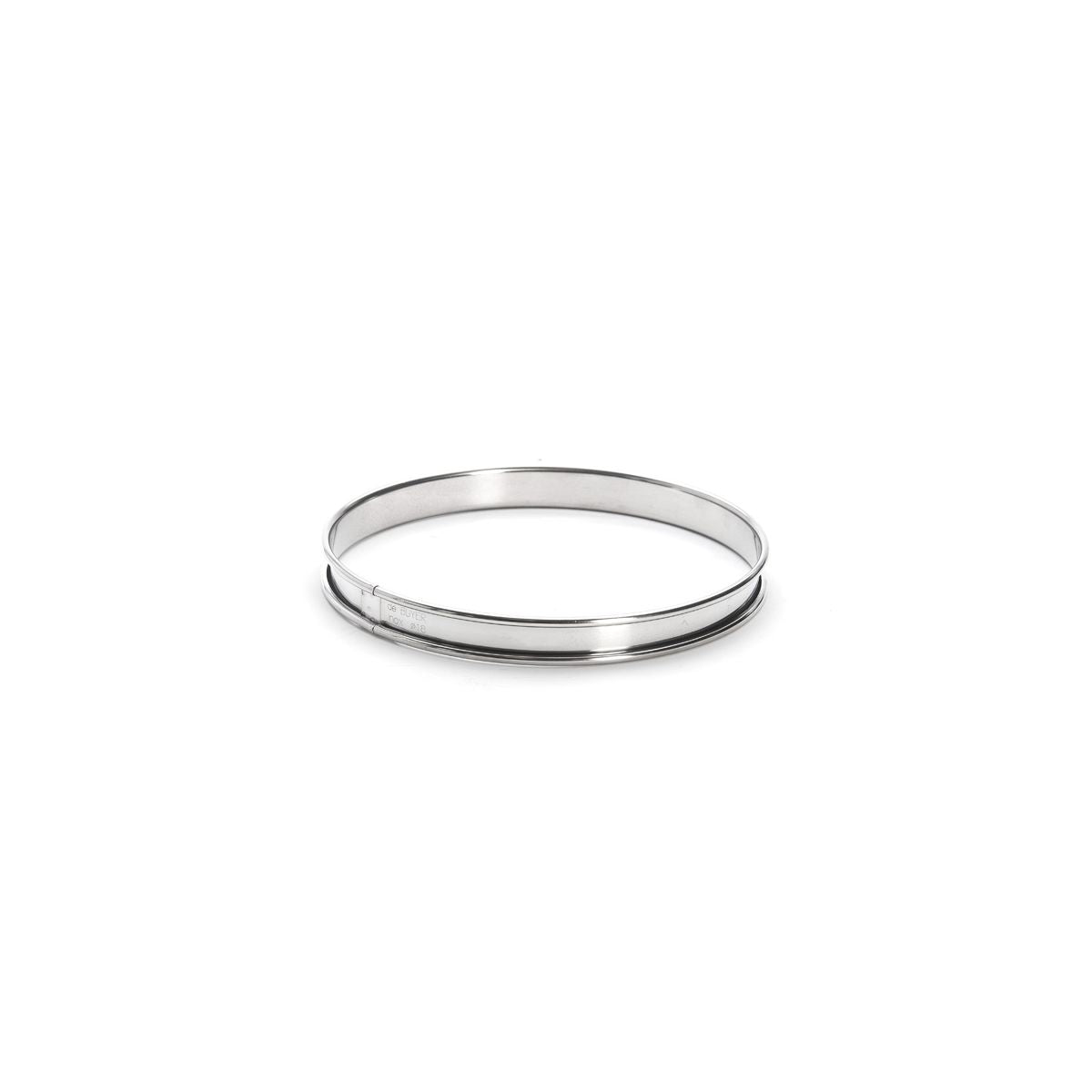 Cercle à tarte rond inox bord roulé H.2cm De Buyer - Acier inoxydable qualité ressort