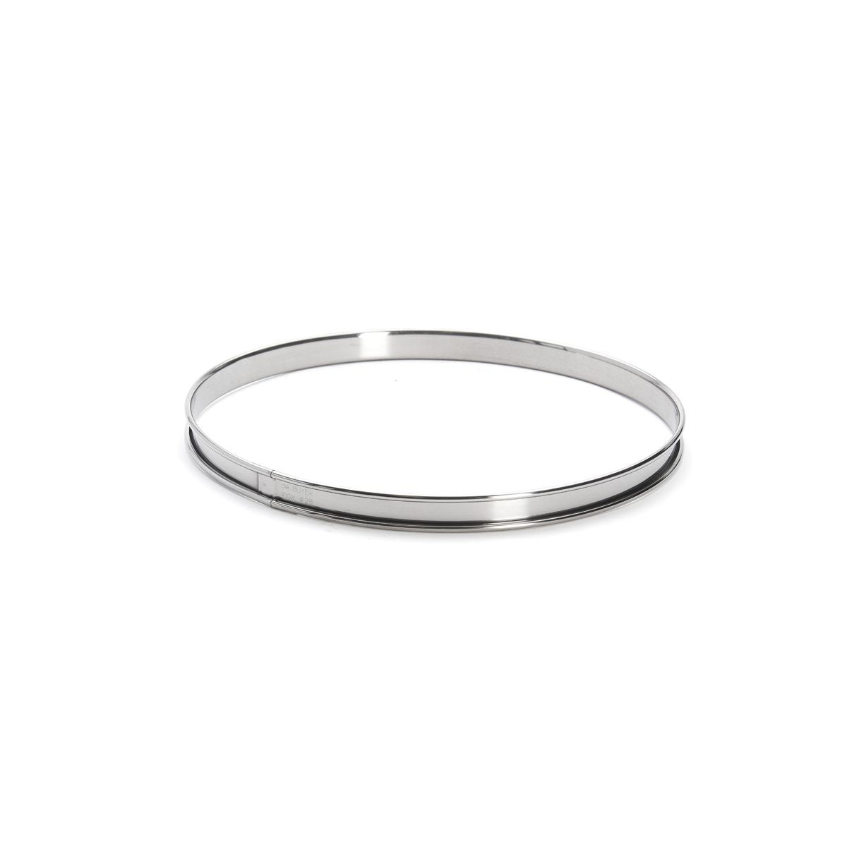 Cercle à tarte rond inox bord roulé H.2cm De Buyer - Acier inoxydable qualité ressort