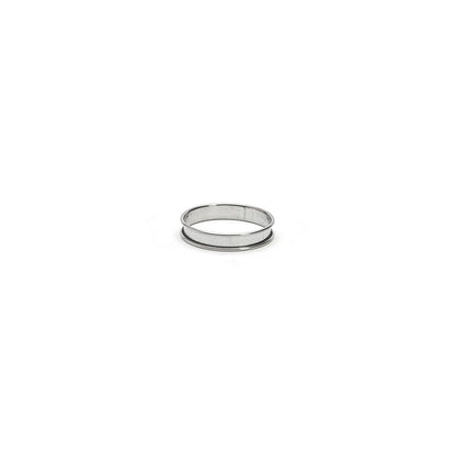 Cercle à tarte rond inox perforé bord roulé H.2cm De Buyer - Acier inoxydable qualité ressort, perforé