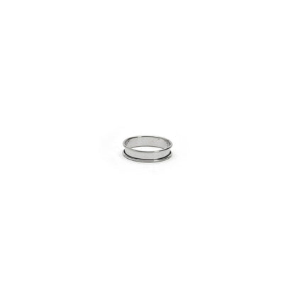 Cercle à tarte rond inox perforé bord roulé H.2cm - De Buyer