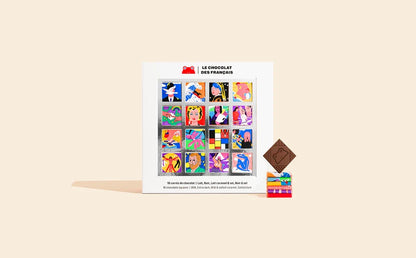 Coffret de 16 carrés 4 recettes de chocolat Bio - Le Chocolat des Français