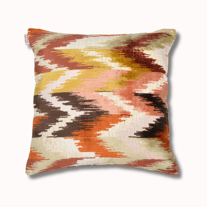 Coussin biface 40x40cm - sarron/ikat - Artiga