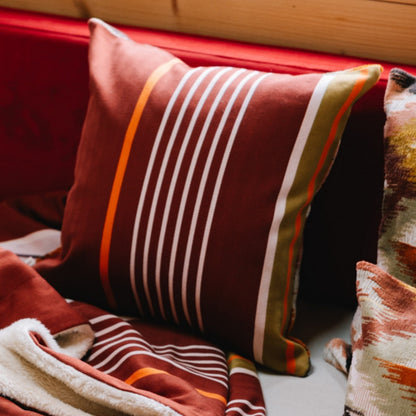 Coussin biface 40x40cm - sarron/ikat - Artiga