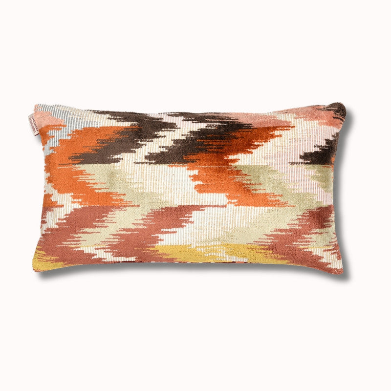 Coussin biface 45x25cm - sarron/ikat - Artiga