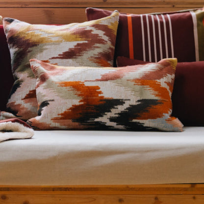 Coussin biface 45x25cm - sarron/ikat - Artiga