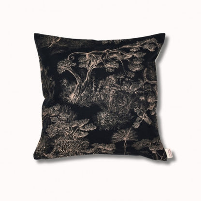 Coussin biface 40x40cm - sauvelade ecru/animalia