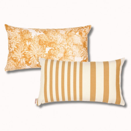 Coussin biface 45x25cm adour curry/tree