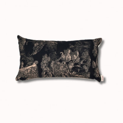 Coussin biface 45x25cm - sauvelade ecru/animalia