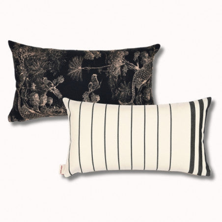 Coussin biface 45x25cm - sauvelade ecru/animalia