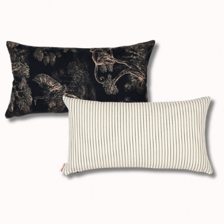 Coussin biface 45x25cm - sauvelade ecru/animalia