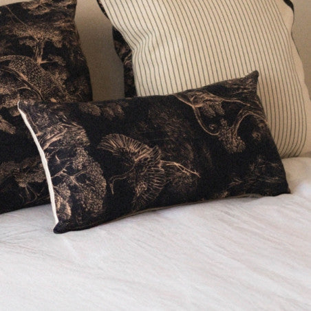 Coussin biface 45x25cm - sauvelade ecru/animalia