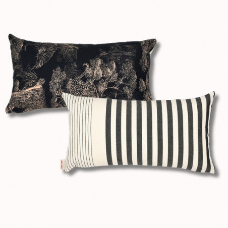Coussin biface 45x25cm - sauvelade ecru/animalia